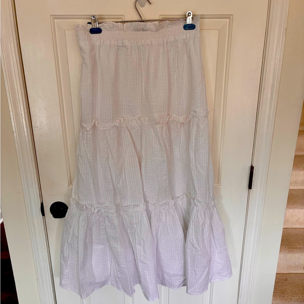 Tuckernuck White Maxi Skirt with Elastic Waist